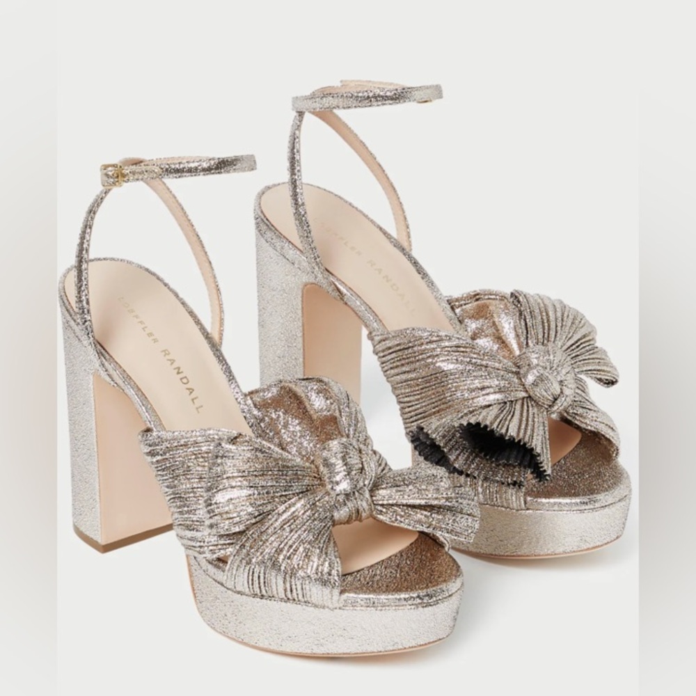 LOEFFLER RANDALL
NATALIA PLEATED PLATFORM SANDAL - CHAMPAGNE - Picture 3 of 9